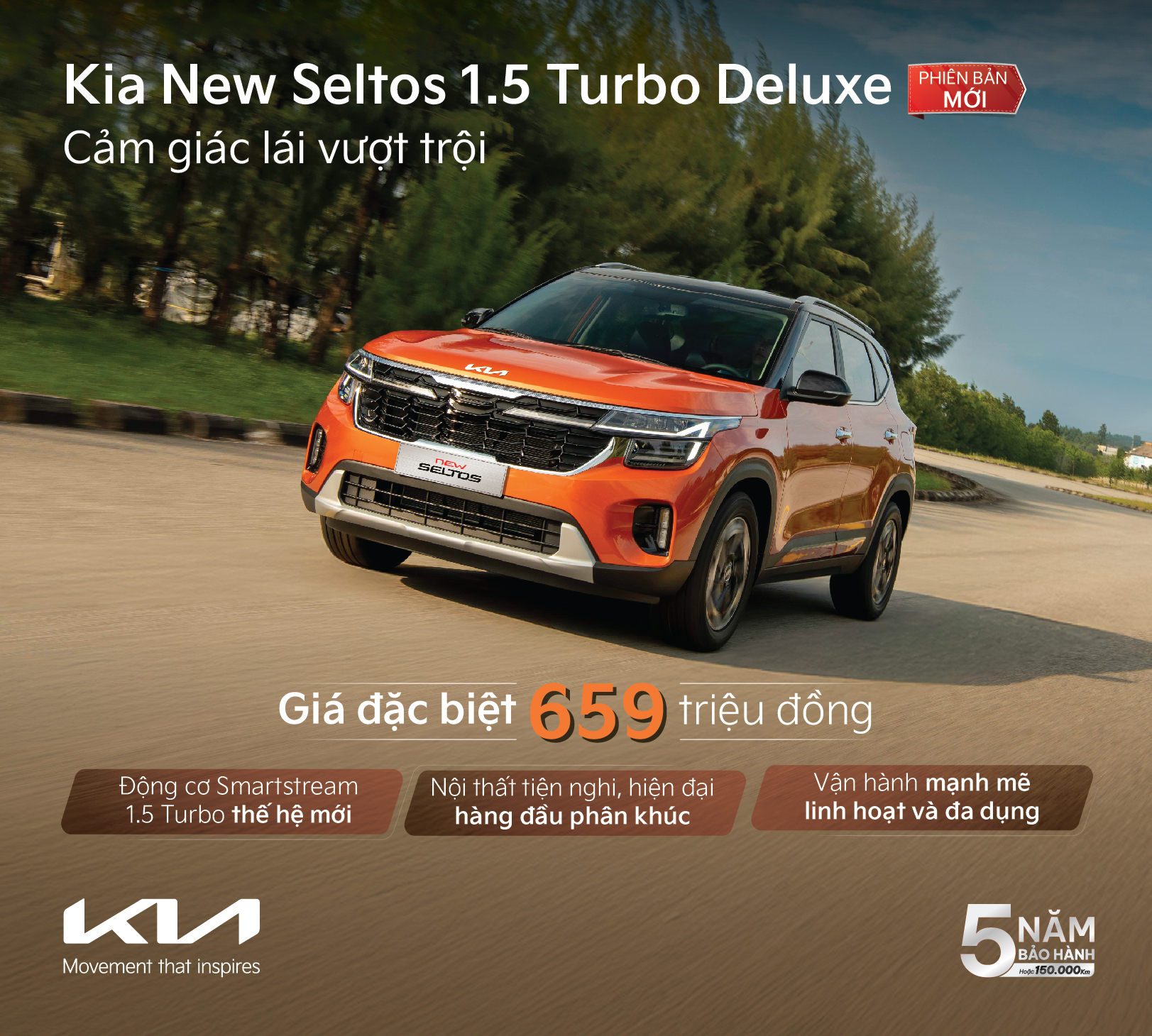 New Seltos thêm phiên bản hoàn toàn mới 1.5 Turbo Deluxe, giá  đặc biệt 659 triệu đồng