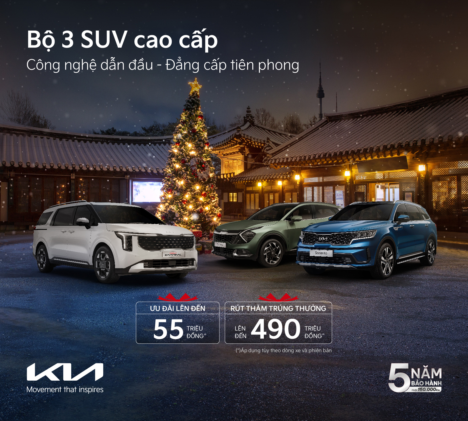 Kia tăng ưu đãi cho nhiều dòng xe trong tháng 12, cao nhất lên đến 110 triệu đồng